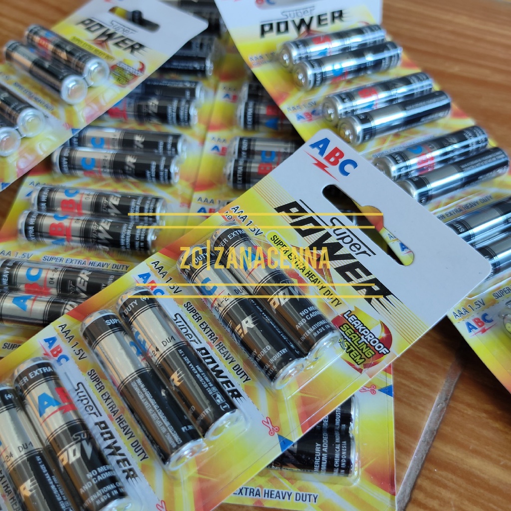 Original BATERAI ABC R03 SUPER POWER - AAA HITAM - 2PC