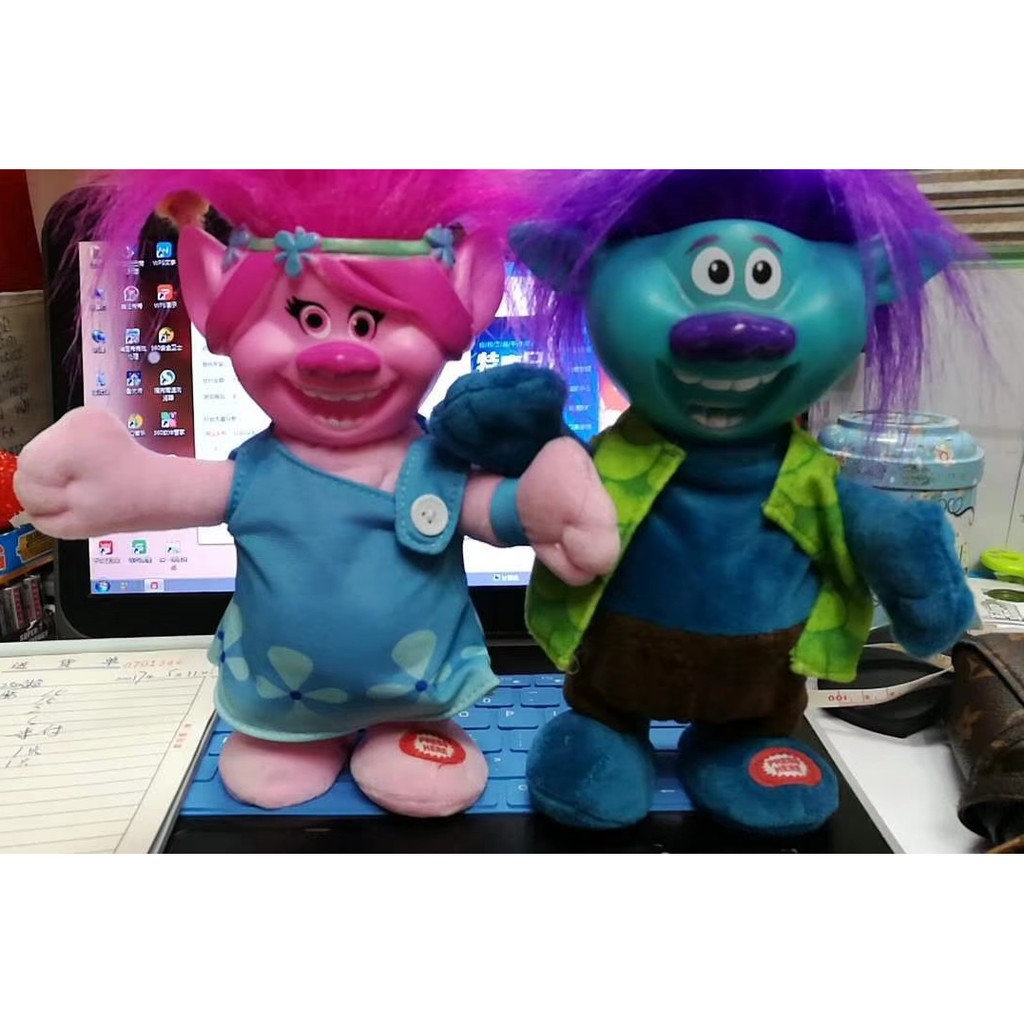 Trolls Boneka rekam suara - nyanyi 20cm Boneka Trolls- Figure Trolls