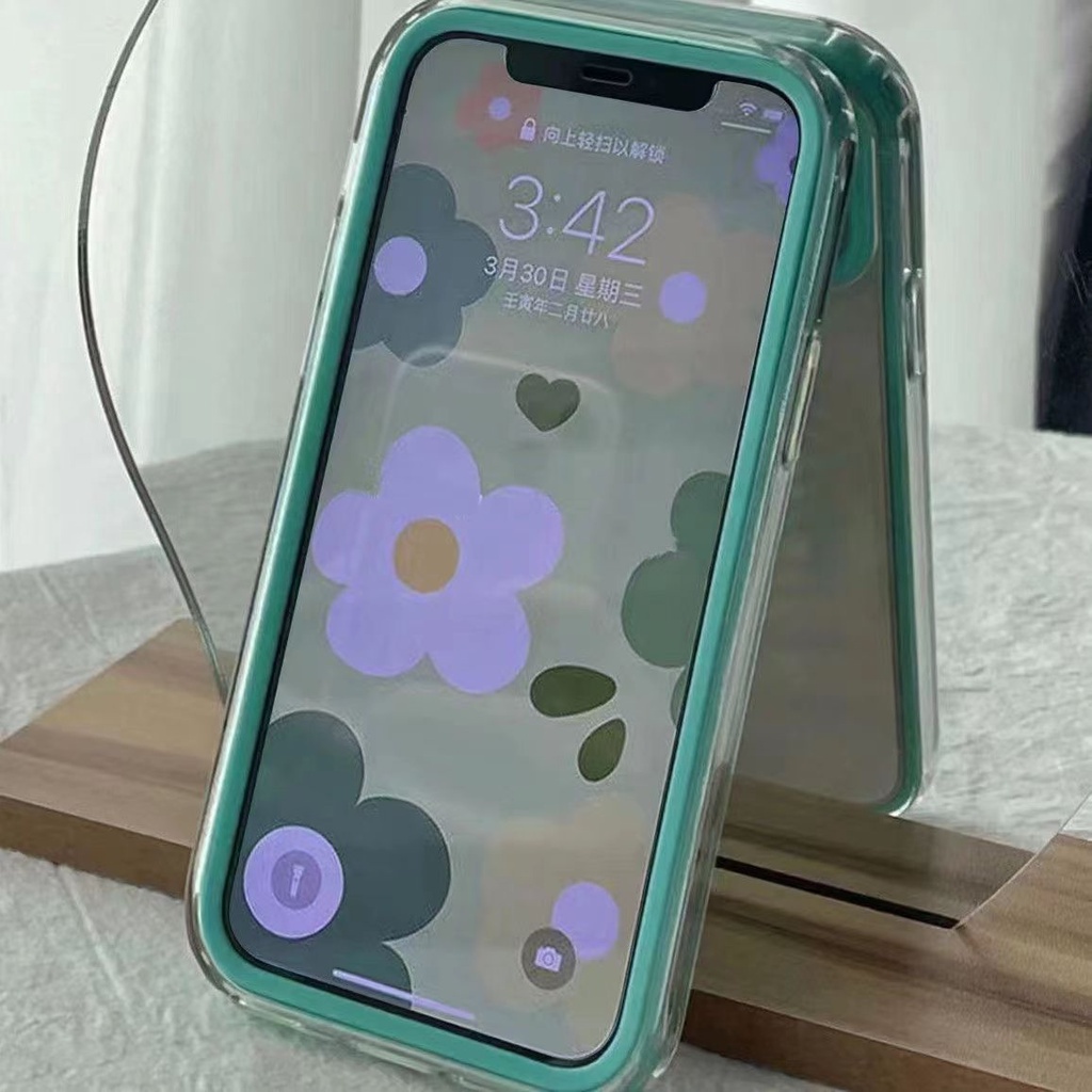 Case Bumper Silikon Transparan 2 In 1 Warna Permen Untuk IPhone 13 11 12 Pro Max XR X XS Max 6 6s 7 8 Plus 13Mini 12Mini