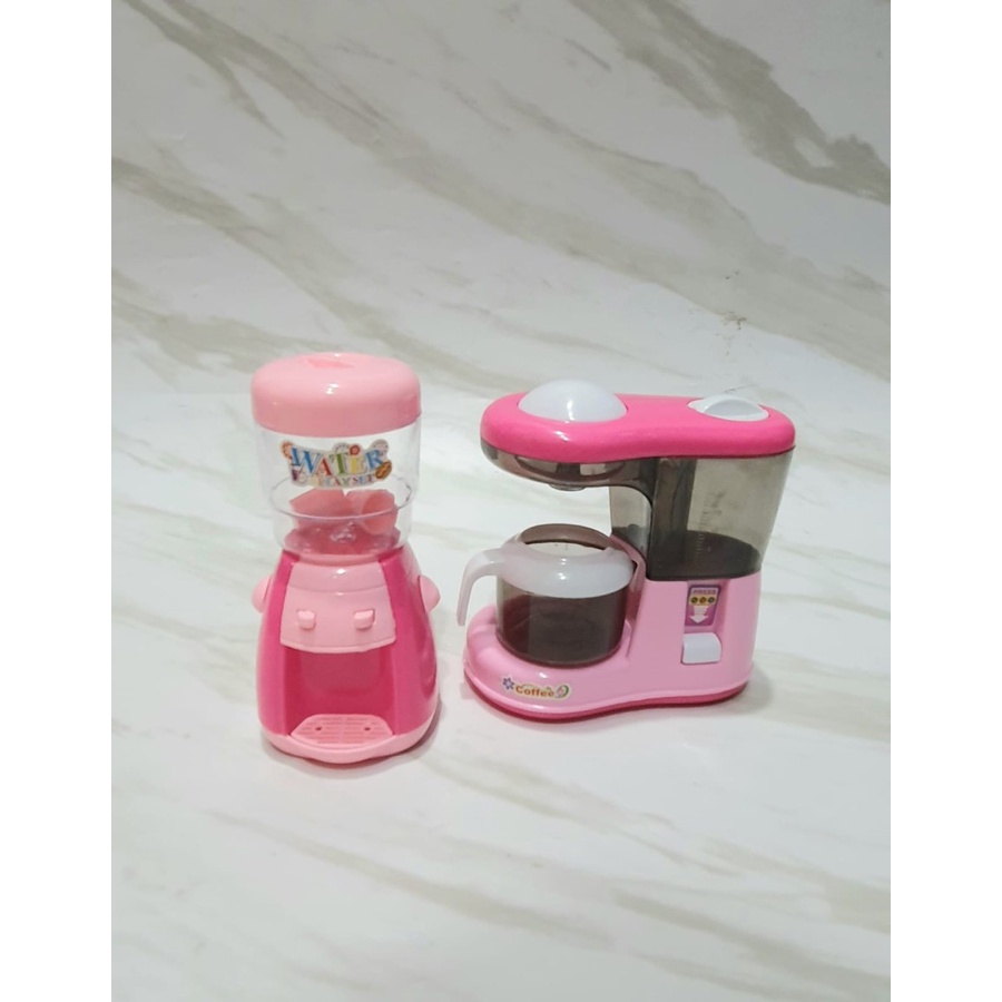 Mainan Anak Perempuan HouseHold Set ( Dispenser &amp;Coffee Marker)