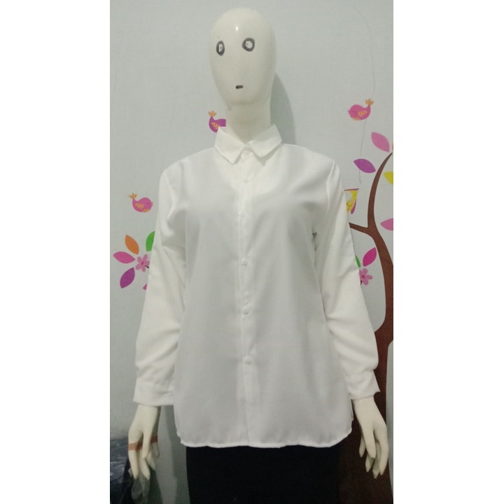 Baju Atasan Blouse Kemeja wanita polos Realpic Bisa COD