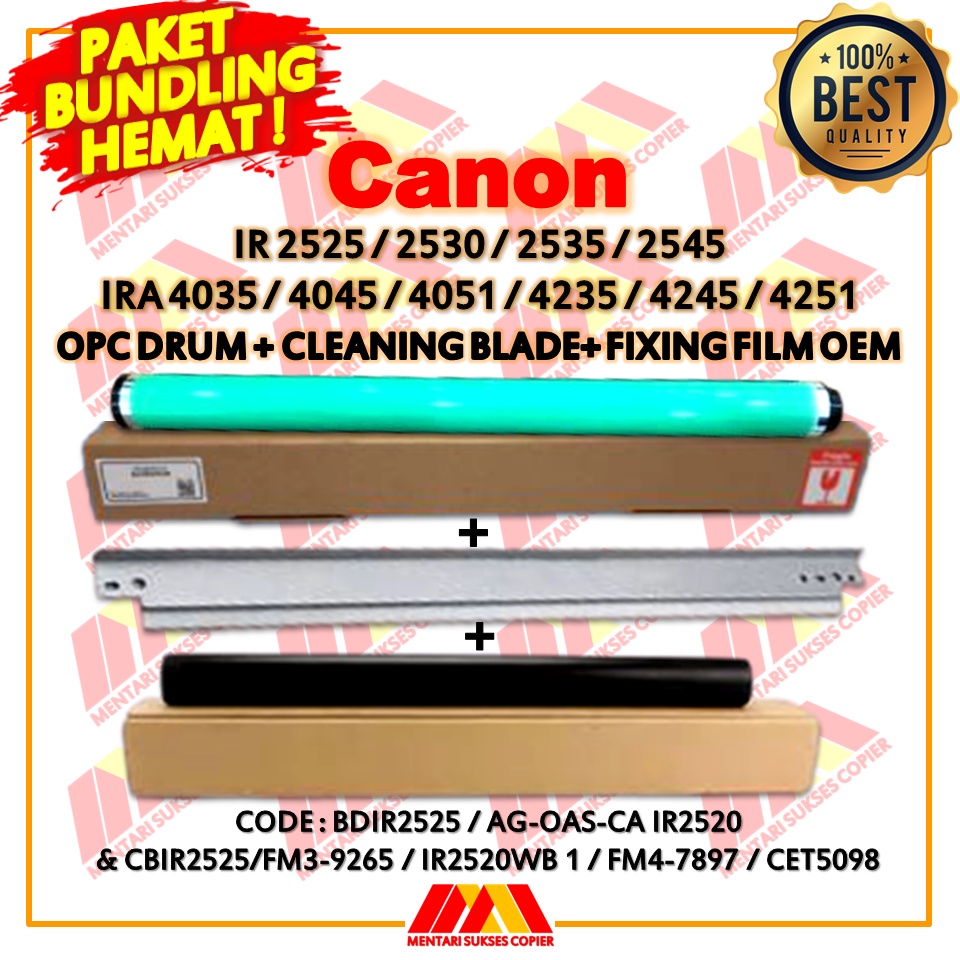 PAKET OPC DRUM BLADE FIXING CANON IR 2525 2535 IRA 4035 4051 4245 4251