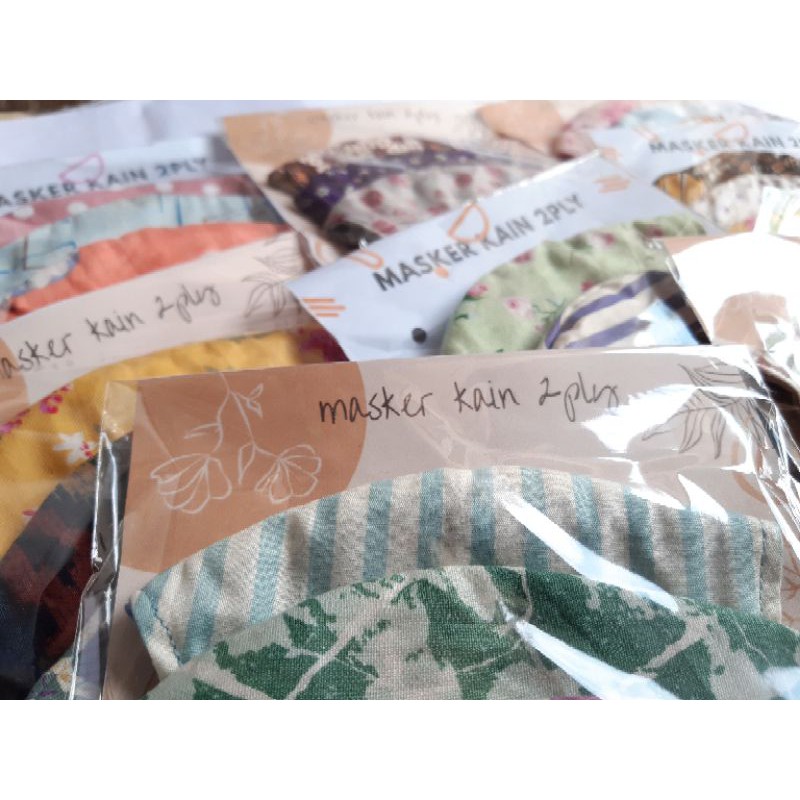 Masker Kain Motif 1 Pack isi 3 Masker