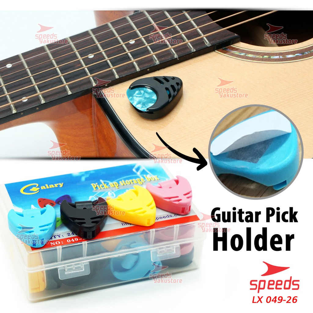 SPEEDS Alat Musik Pick Gitar Pick Holder Tempat Pick Gitar/Bass 049-26