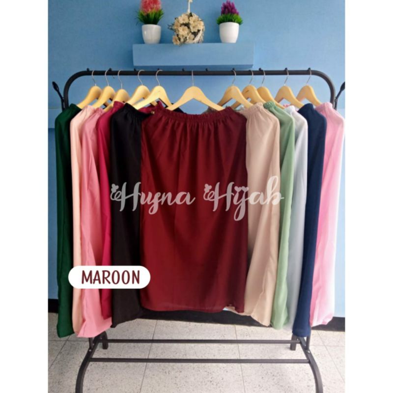 [HUSNA COLLECTION] Rok Wolfis Full Karet / Rok Wolfis