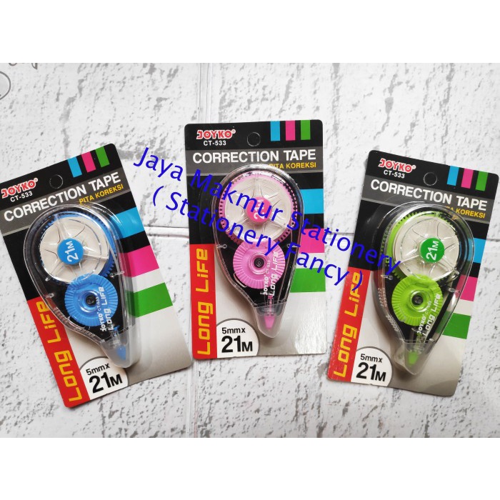 

Jual Correction Tape Joyko Long Life 21 M Ct-533 Promo