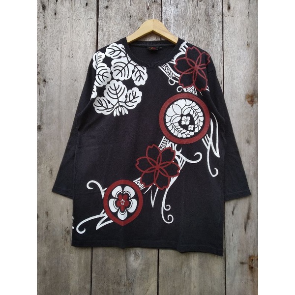 kaos raglan sukajan bullet noise size jumbo fit XXL second preloved