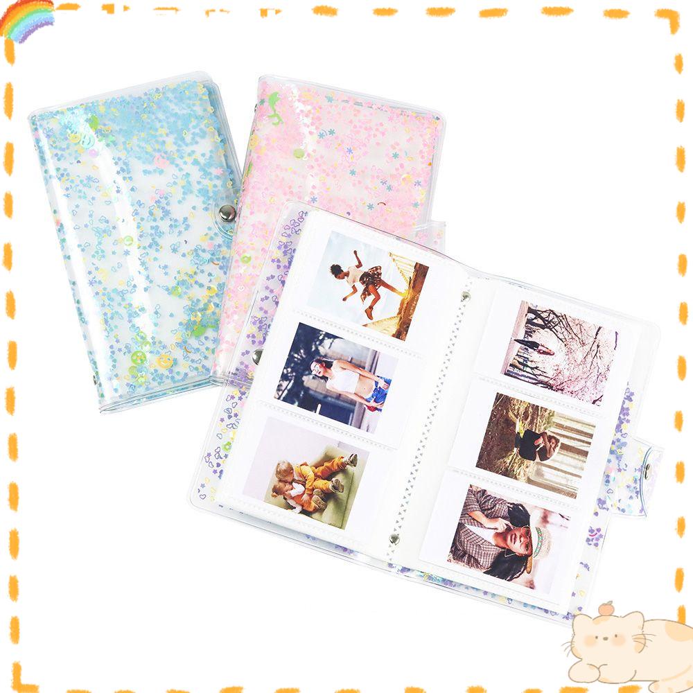 SOLIGHTER Stylish Photo Album DIY Picture Organizer Name Card Book Photo Storage Holder Quicksand Exquisite Picture Case/Multicolor