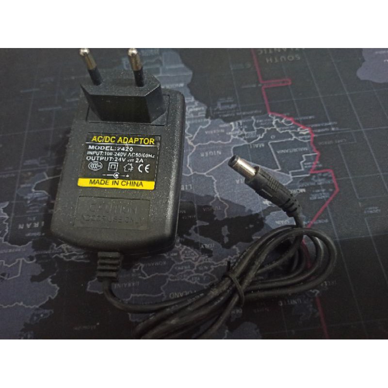 DC24V 2A Adaptor AC 100V-240V ke DC 24V Konverter Power Supply Adaptor 5.5