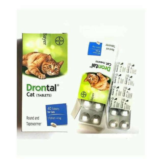 (1tablet) drontal cat obat cacing kucing