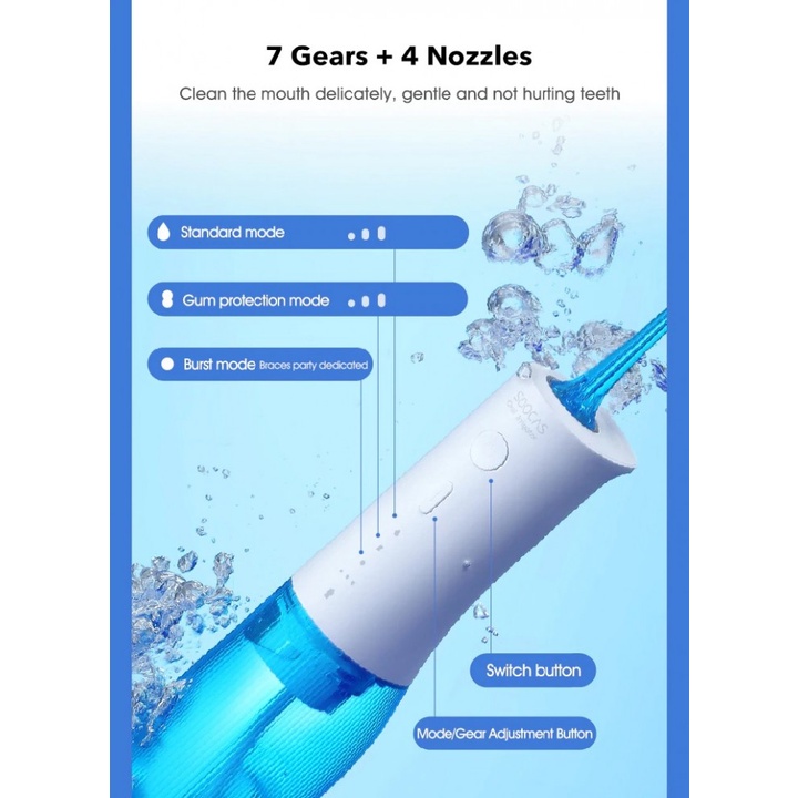 T73 W3 - Portable Oral Water Flosser - Penyemprot Sela Gigi