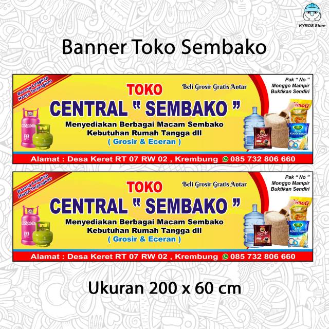 Banner Spanduk Toko Sembako Shopee Indonesia