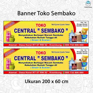 Spanduk Toko Sayur Banner Jual Sembako Shopee Indonesia