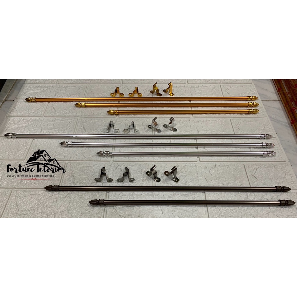 Stik batang kupu kupu stick spiral rel besi gorden vitras tirai model ikat minimalis kaca jendela uk