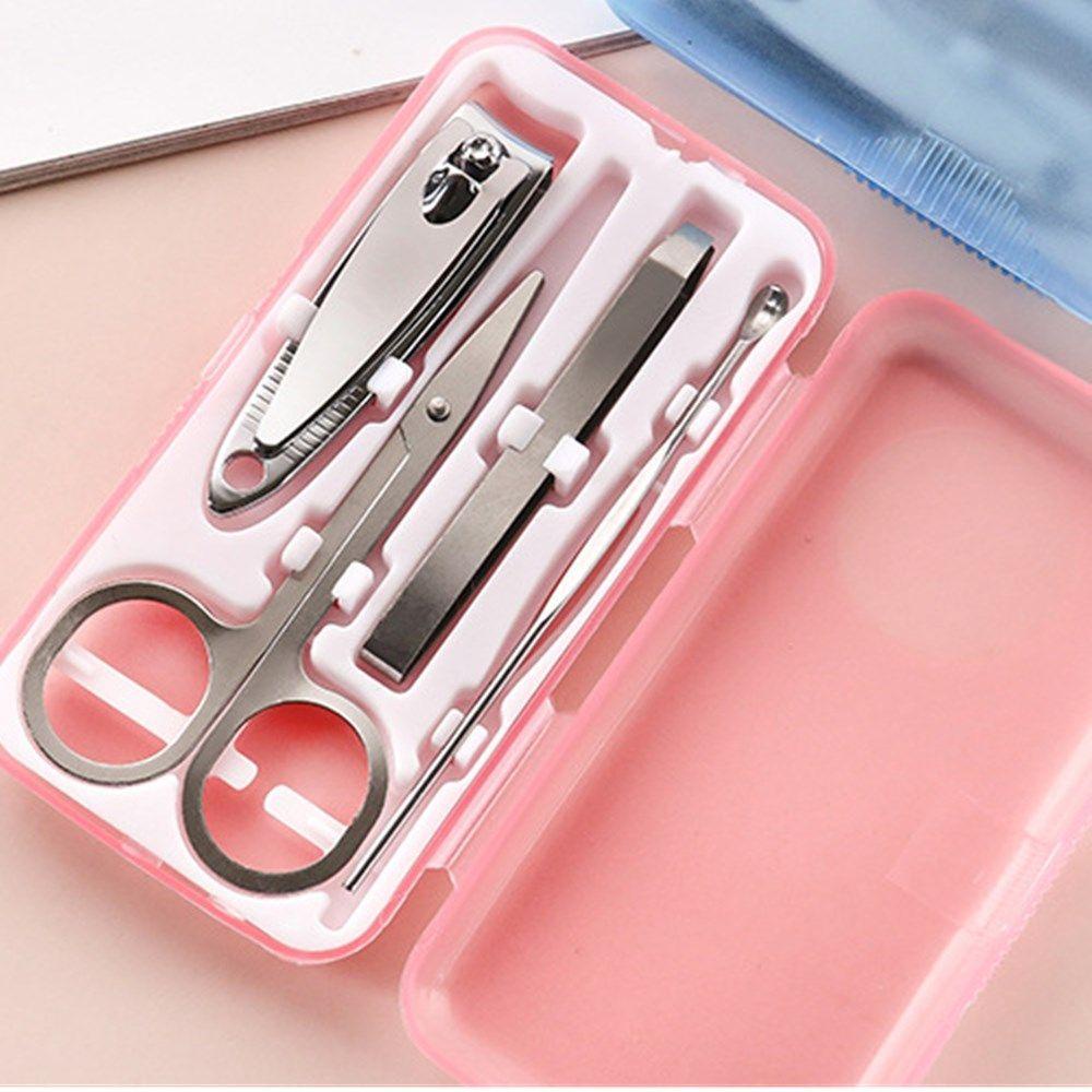 4pcs / Set Alat Manicure Pedicure Portable Warna Acak