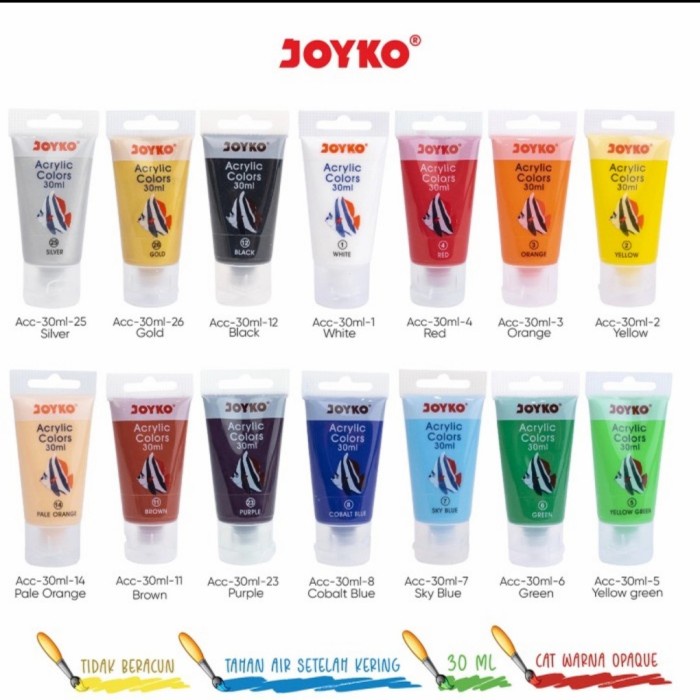 

Produk Terbaru Cat Arcylic Color Joyko Acc-30Ml/Cat Air