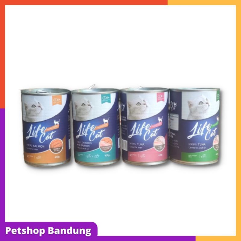 PETSHOP BANDUNG LIFE CAT Kaleng 400gr - Makanan Basah Kucing