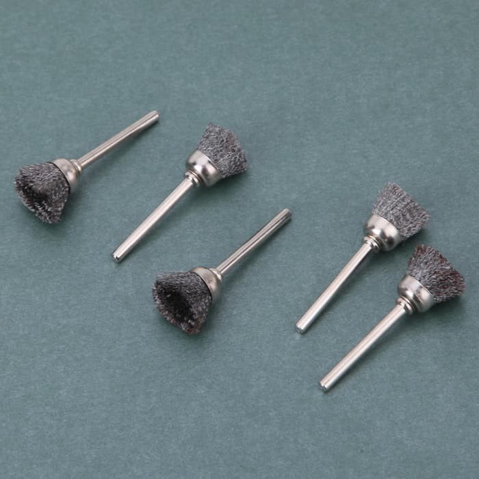 Wire Brush CUP STEEL 15mm Sikat Kawat Mangkok Mini Grinder Dremel WB03