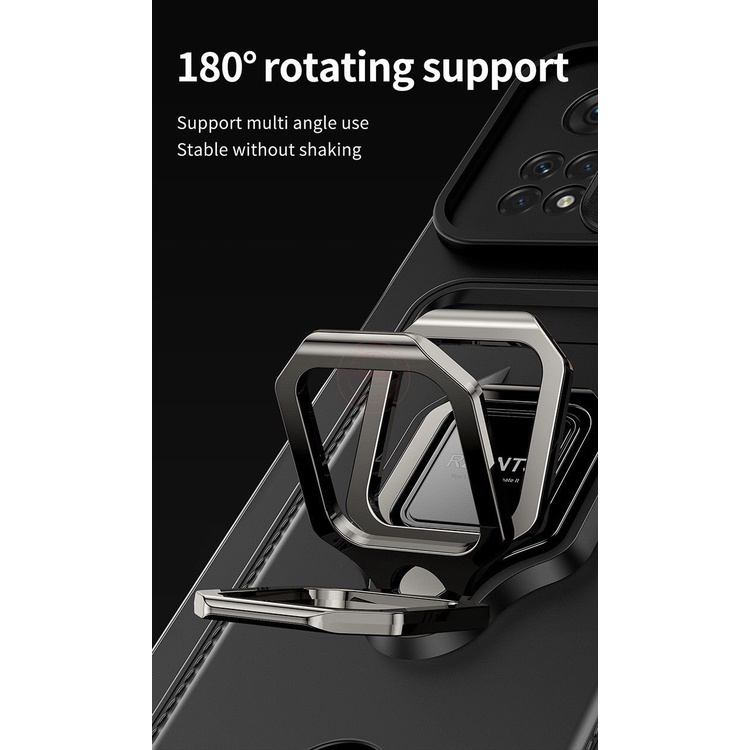 REDMI NOTE 11 / NOTE 11 PRO 4G 5G SOFTCASE STAND SLIDE CAMERA RZANT COVER SOFT CASE RINGSTANDING RING - REDMI NOTE 11, BISON