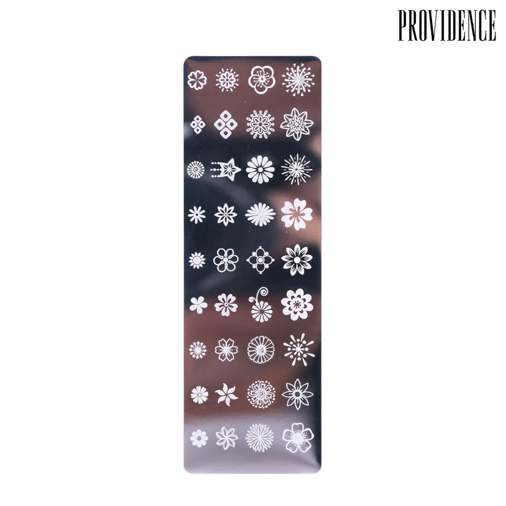 Providence Nail Art Stamping Plate Clear Engraved Leaf Flower Printing Stainless Steel DIY Manicure Template Nail Tool for Beauty