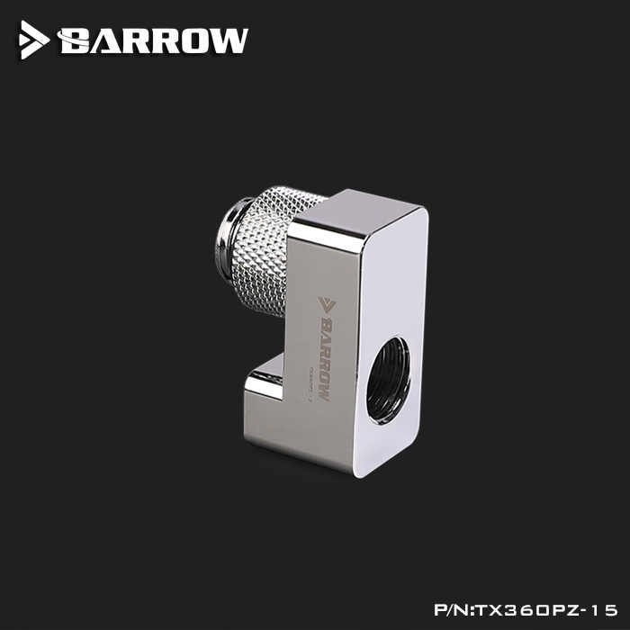 BARROW TX360PZ-15 G1/4 360 Rotation Offset Adapter 15mm Silver