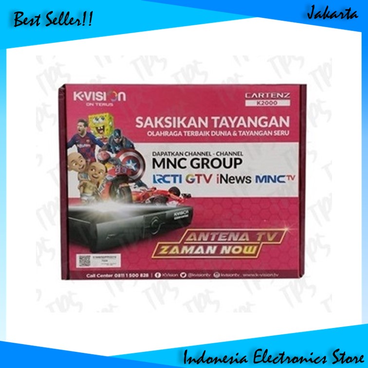 Receiver (K-Vision Ku Band) Hybrid Parabola Kvision K2000 Cartenz Bergaransi IES