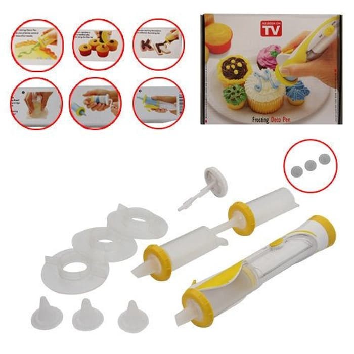 

Terbatas - Baru Dan Unik!! "Deco Pen, 1 Set Alat Penghias Kue Tart Bentuk Pen