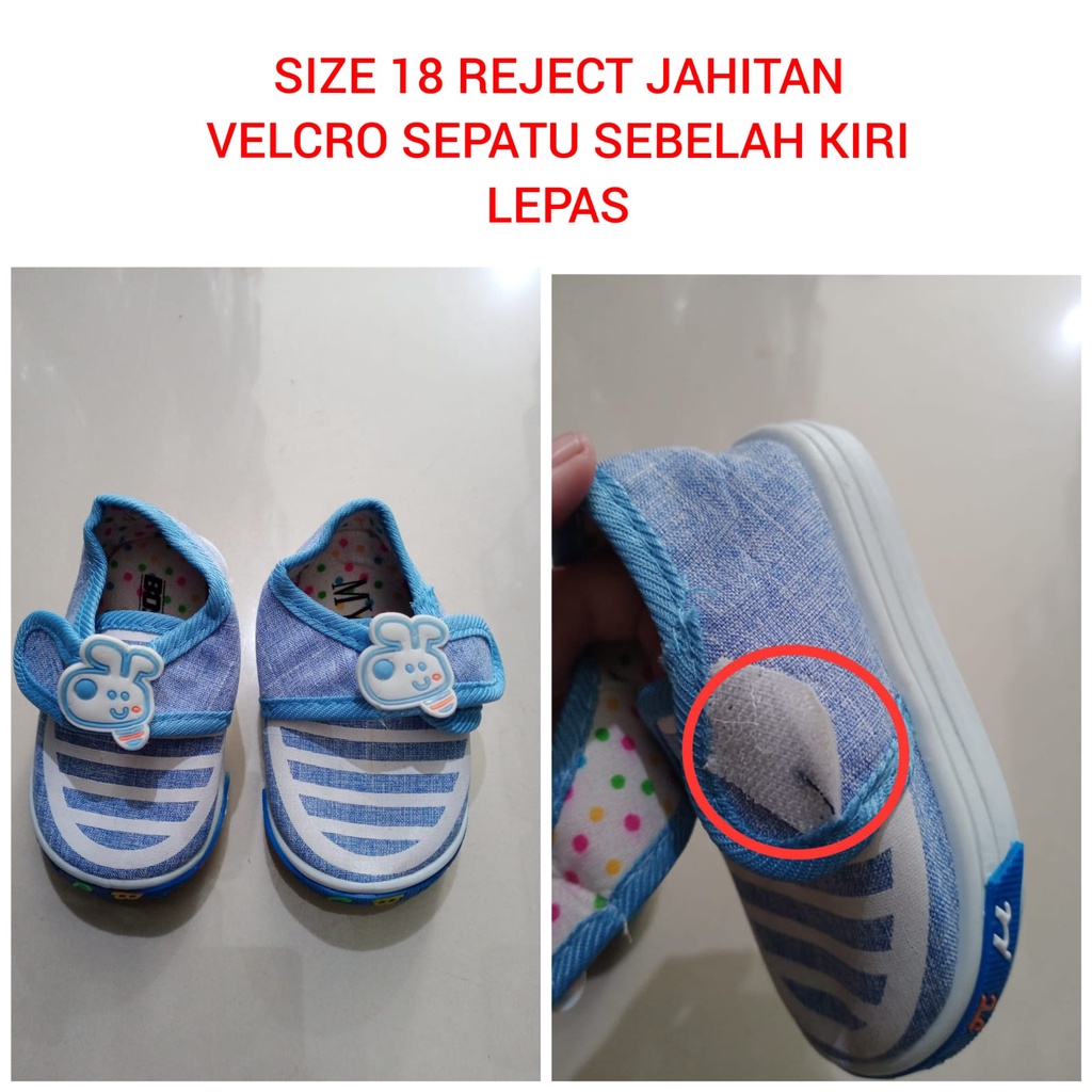 Sepatu Anak Bayi Usia REJECT Usia 6 - 12 Bulan Layak Pakai Harga Miring AntiSlip [SEPATU ANAK REJEK]