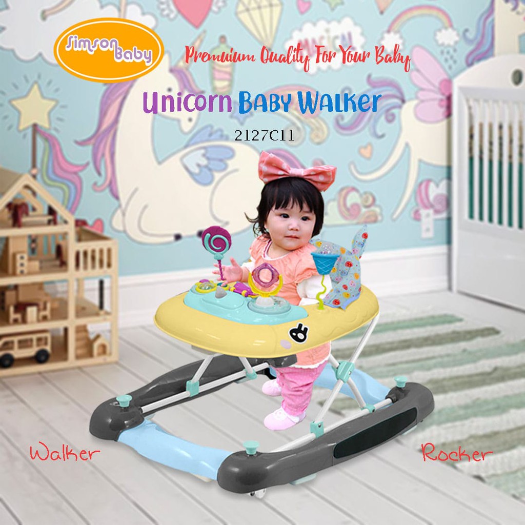 Simson Baby 2in1 Unicorn Baby Walker/Rocker