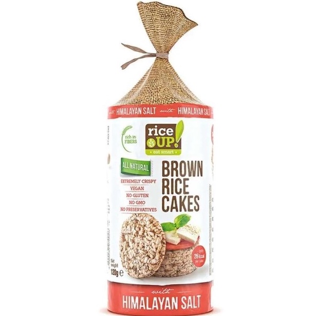 RICE UP CAKE BROWN RICE HIMALAYAN SALT 120GR