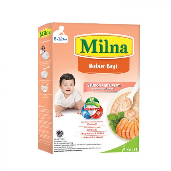 MILNA BUBUR BAYI SALMON CAH BAYAM 120GR / MILNA / BUBUR BAYI