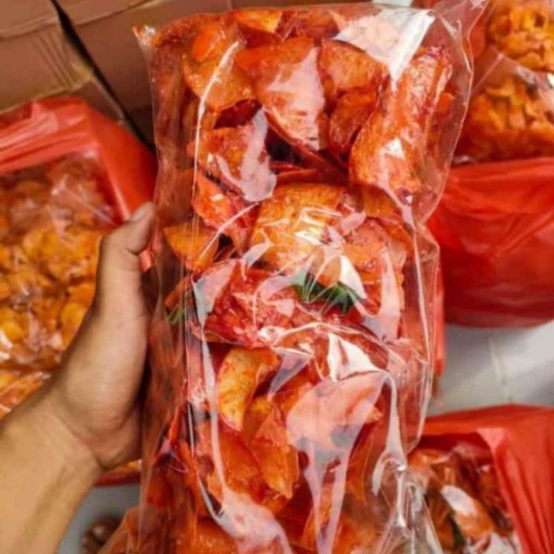 

Keripik Singkong Lengket Pedas Manis/Balado 500gr