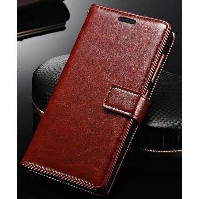 LEATHER FLIP COVER WALLET Samsung Galaxy A7 2017 A720 case hp dompet      / Case HP / Casing HP /