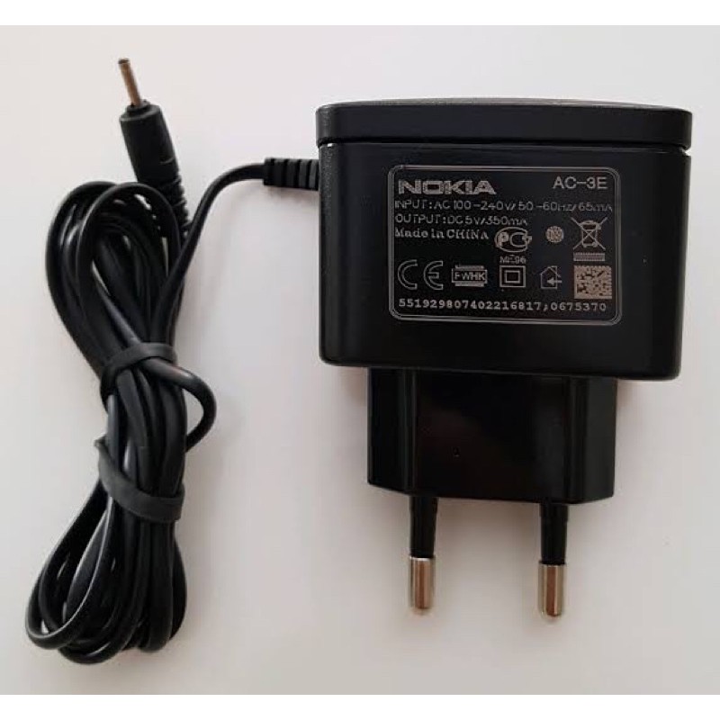 CHARGER NOKIA 6101 ORIGINAL 99% JARUM KECIL RING PUTIH PACKING IMPORT