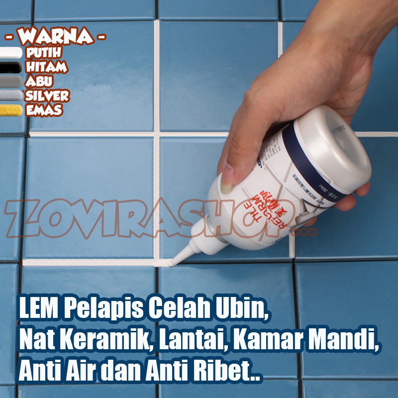 Lem Pelapis Celah Ubin Nat Keramik Lantai Kamar Mandi Waterproof Shopee Indonesia