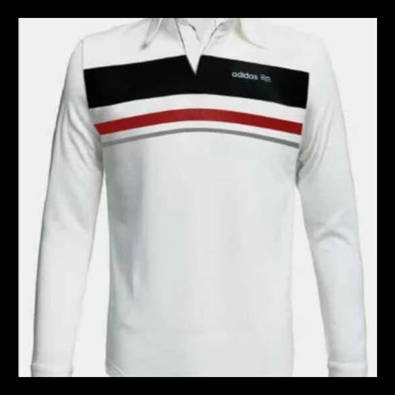 NEW POLO SHIRT-TSHIRT-KAOS KERAH LENGAN PANJANG ADIDAS TERPOPULER KAOS POLO PRIA MURAH