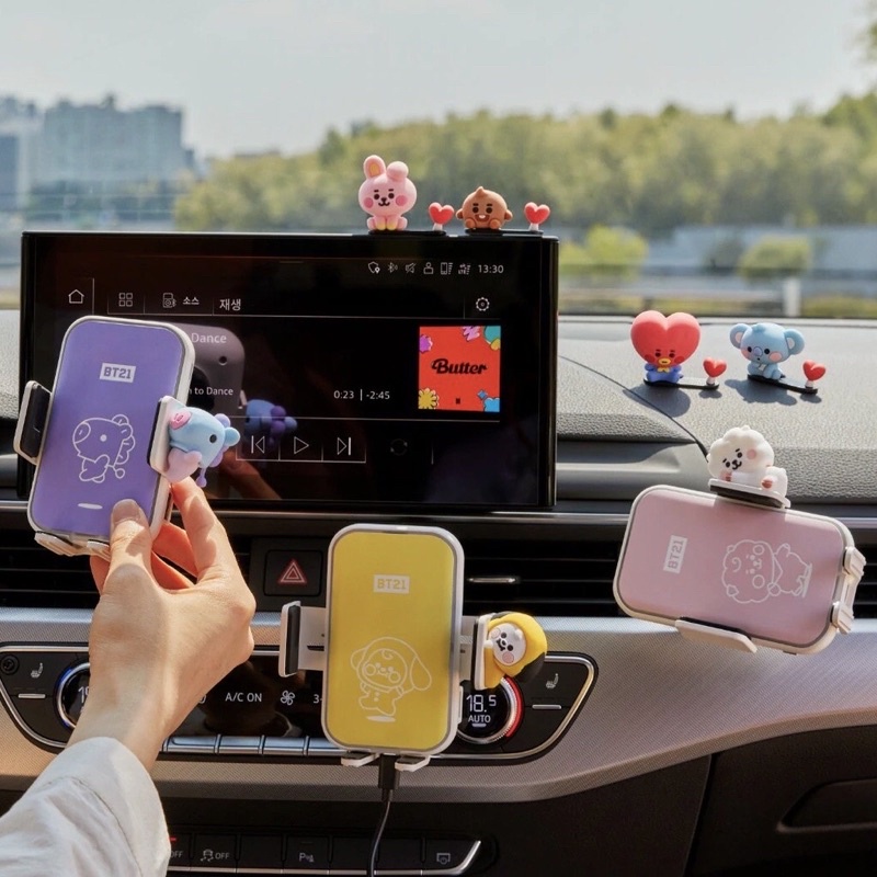 BT21 BABY Car Accessories OFFICIAL CHARGER DOCK DOCKING VEHICLE MOBIL FRIENDS WIRELESS FIGURE BABY M