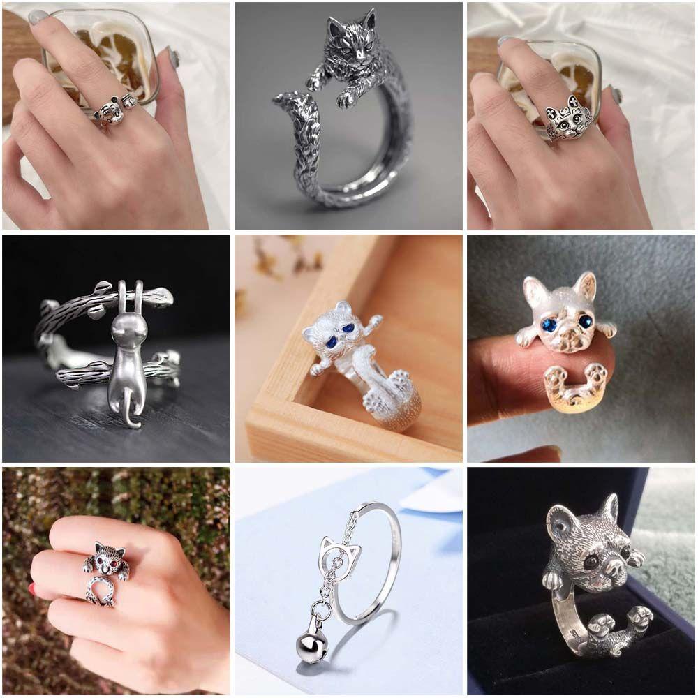 Cincin Nanas Tahun Baru Ins Gaya Vintage BFF Hadiah Persahabatan Handmade Open Rings