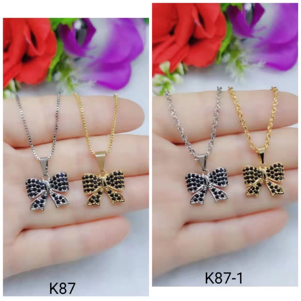 Kalung Xuping Permata Hitam Lapis Emas Perhiasan K86.87