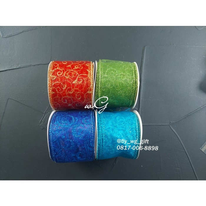 

Pita Organdi Gliter Gold; Lebar 6.3 Cm; Panjang 10 Yard - Motif Garis 085