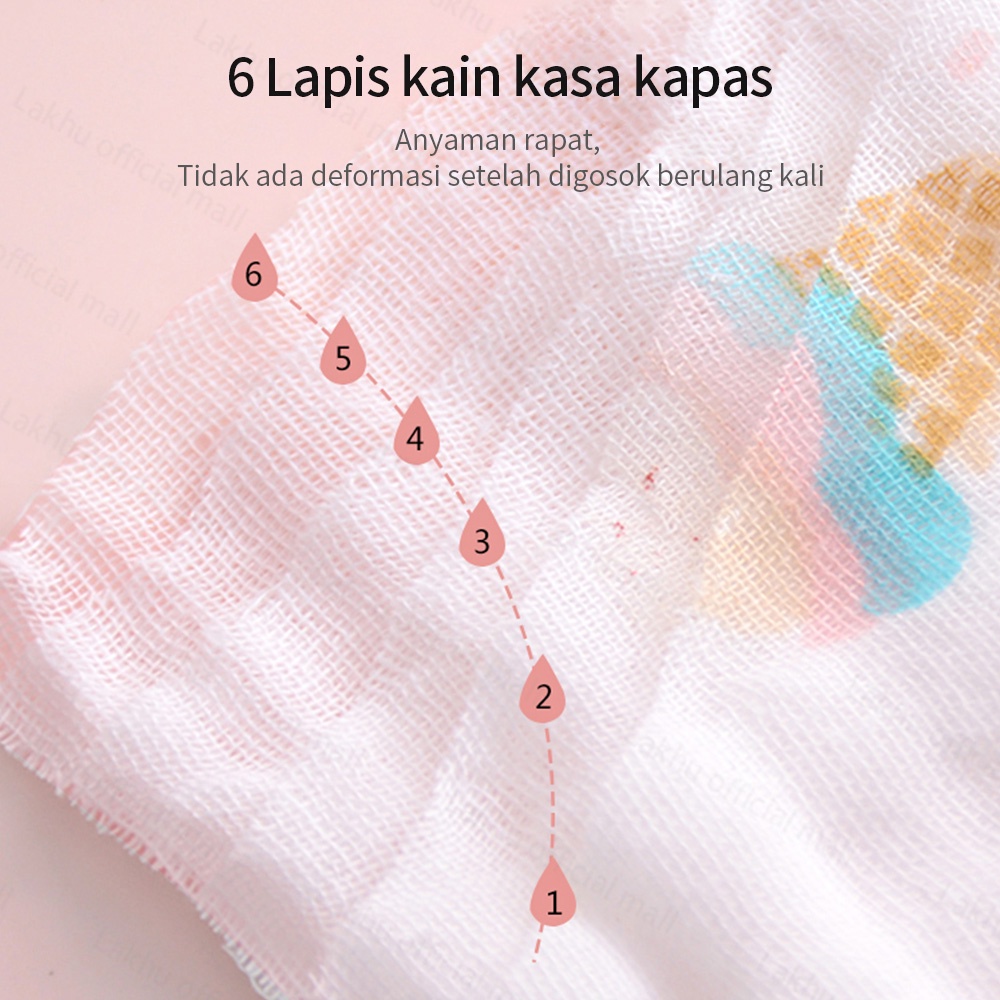 Lakhu sapu tangan bayi katun lembut/sapu tangan anak lucu 25*50cm