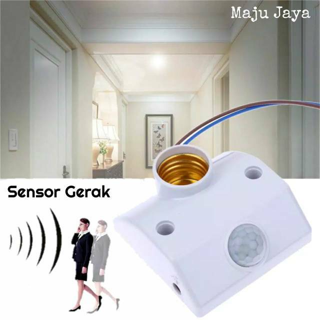 Fitting Lampu Bohlam Otomatis Sensor Gerak Dekorasi Kamar Mandi Kamar Tidur