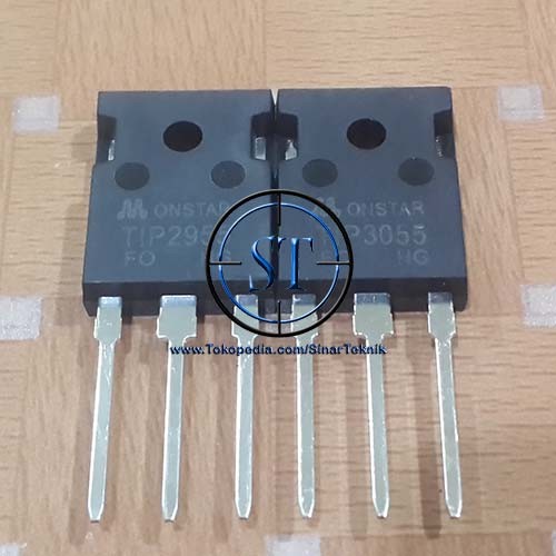 TIP 2955-3055 Transistor Set TIP2955 KW2 (Harga per 1Set) Monstar Biasa