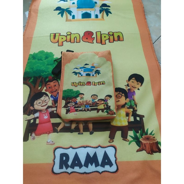 SAJADAH SOUVENIR  HADIAH ANAK CUSTOM NAMA GRATIS + BUSA FREE TERMURAH || SOUVENIR SAJADAH TRAVEL MOTIF ANAK-ANAK LUCU ( SAJADAH KANVAS - 1LAYER) Sajadah Anak KARAKTER GRATIS Custom Nama Sajadah Anak Laki Laki Sejadah Karakter Gratis Custom Nama-4