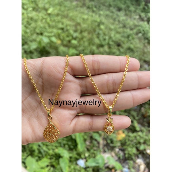 Kalung koin nuri ukir 45cm