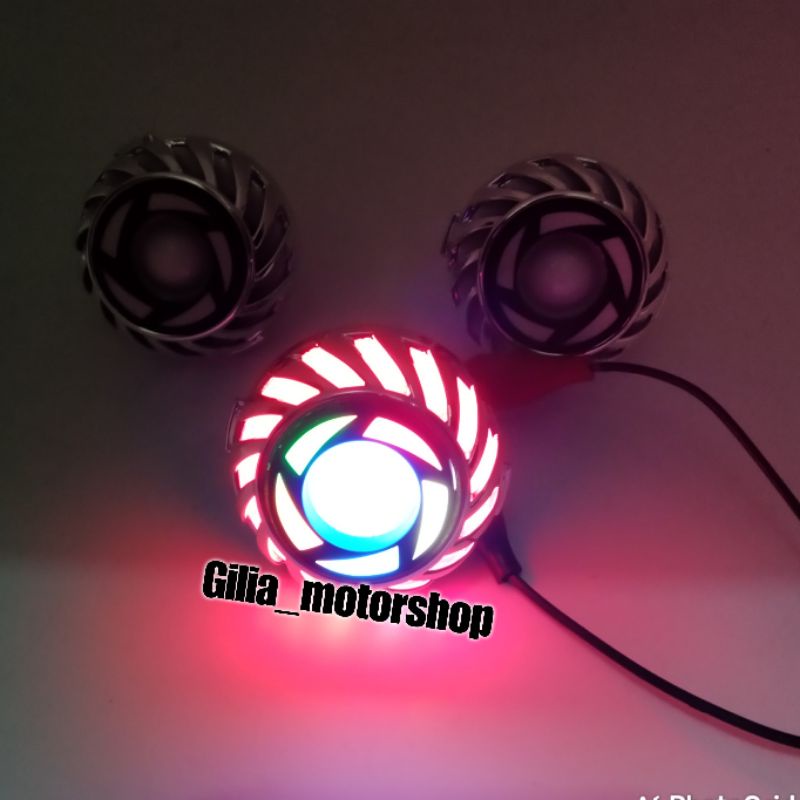 Lampustop LED Projie Bulat Flash Lampu LED Belakang Bulat Projie Universal Motor