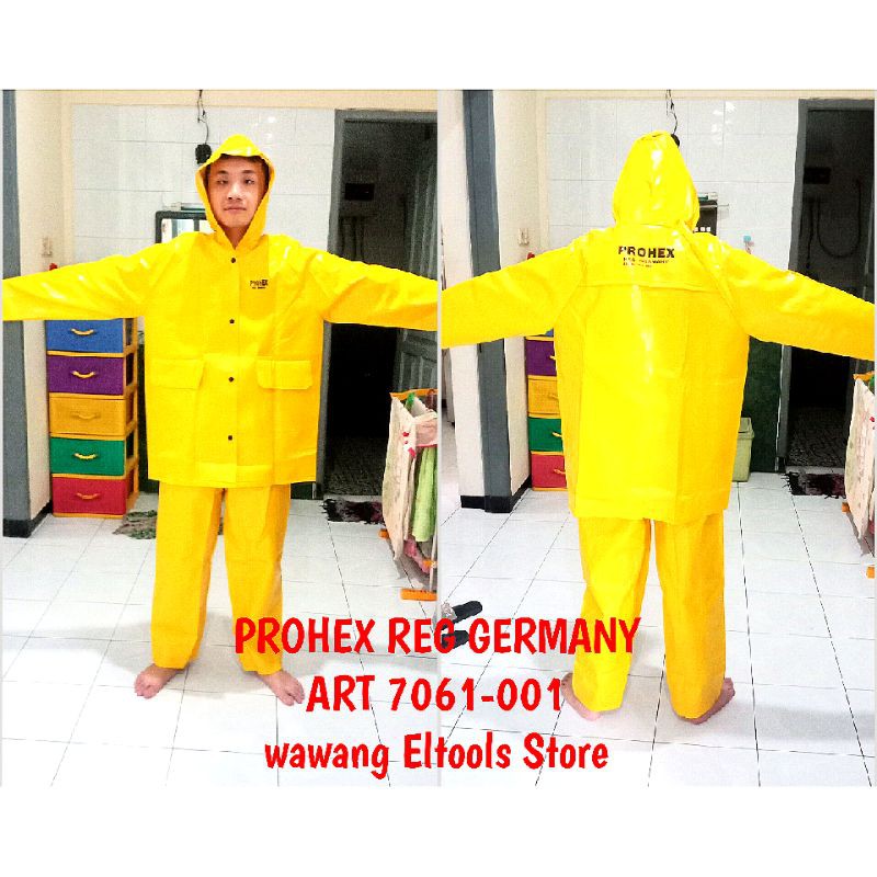 JAS HUJAN PROHEX 7061-001 /KUNING/TEBAL /LENTUR/LAPISAN ANTI LENGKET