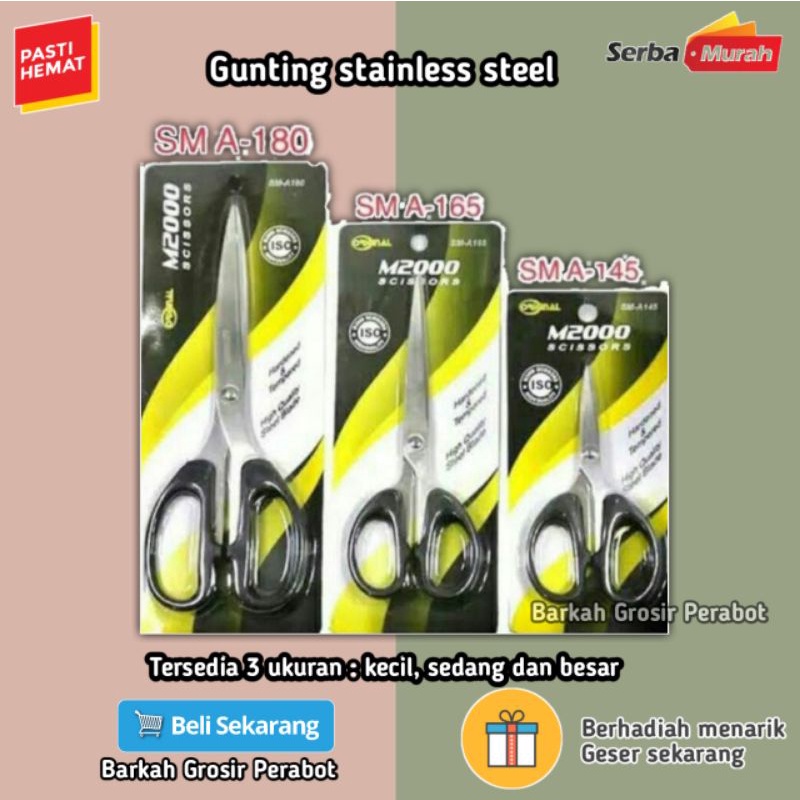 

Gunting kertas m2000 stainless kecil sedang besar m2000 daiwa tajam rambut kado kuat serbaguna stainless tajam