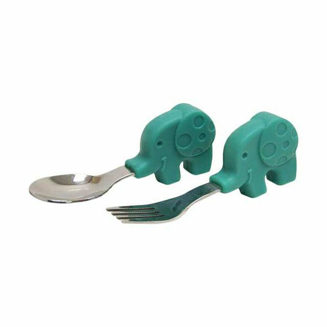 Marcus&amp;Marcus Alat Makan Palm Grasp Spoon &amp; Fork Set