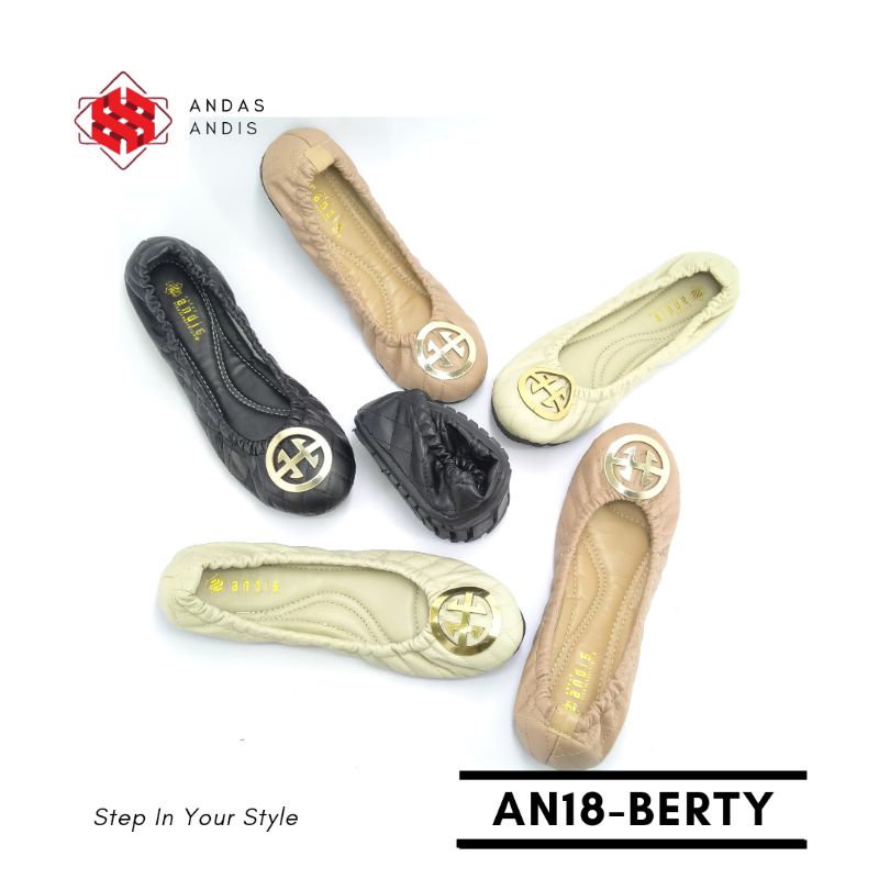Andas Andis - Sepatu Flatshoes Ballerina Wanita Berty